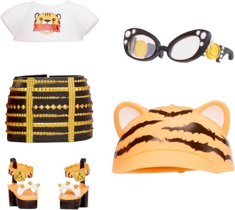 Кукла NA NA NA Fuzzy Surprise Серия 1 - Тигър Линда - 18 см