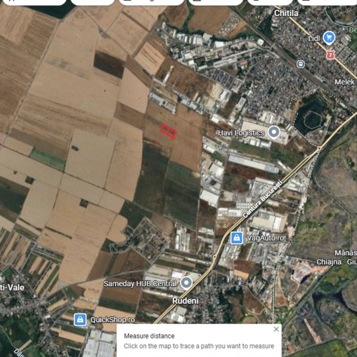 De vânzare – teren extravilan industrial, Rudeni Chitila