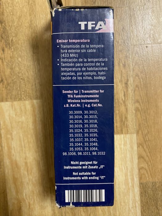 Senzor cu afișaj de temperatură TFA,Profesional.Nou