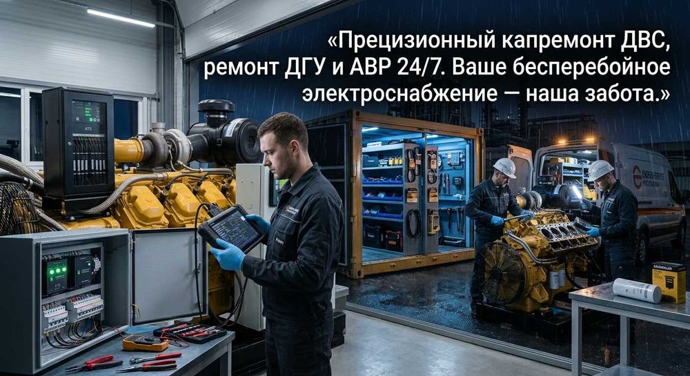 Ремонт дизельных генераторов ДГУ, АДГ, ДЭС