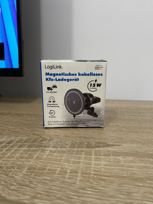 Încărcător auto wireless magnetic LogiLink