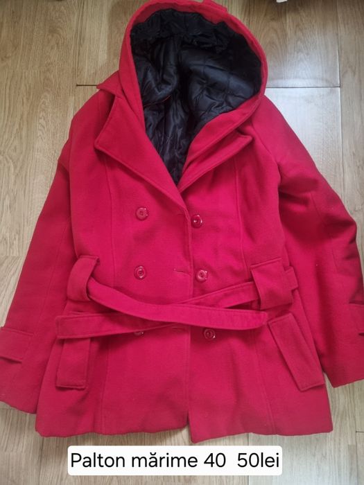 Palton damă cu glugă,gluga se poate da jos