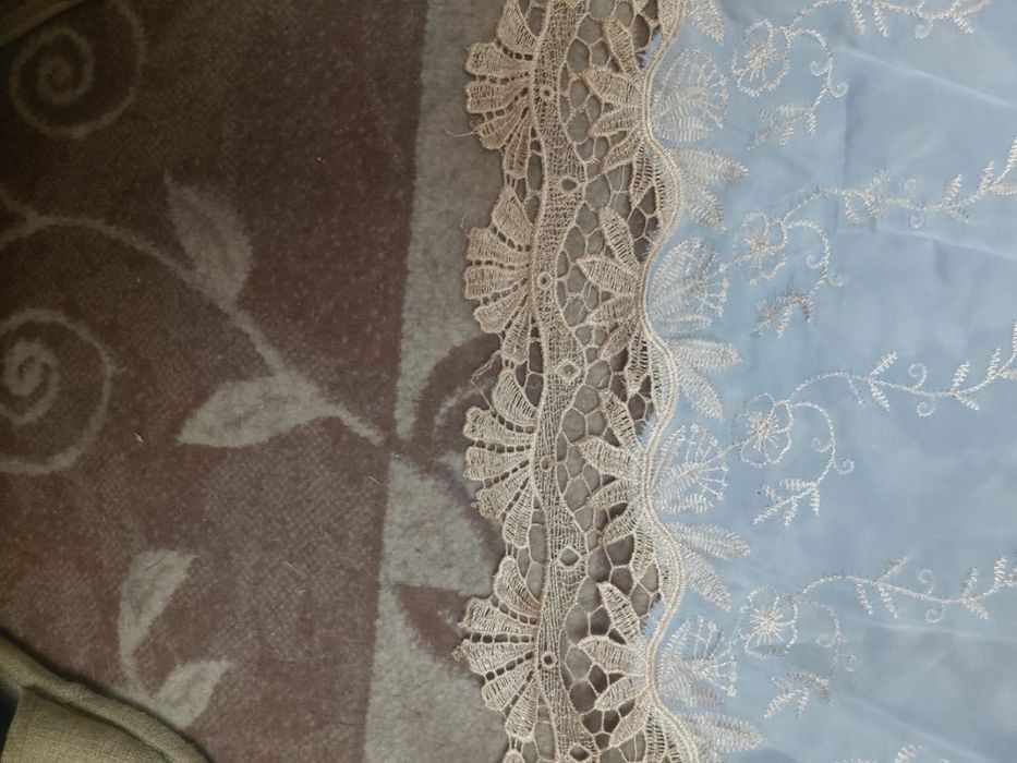 Тюль на окно с лентой