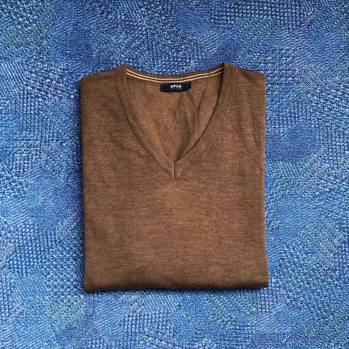 100% вълна Brax / Crewfield мъжки пуловери - L