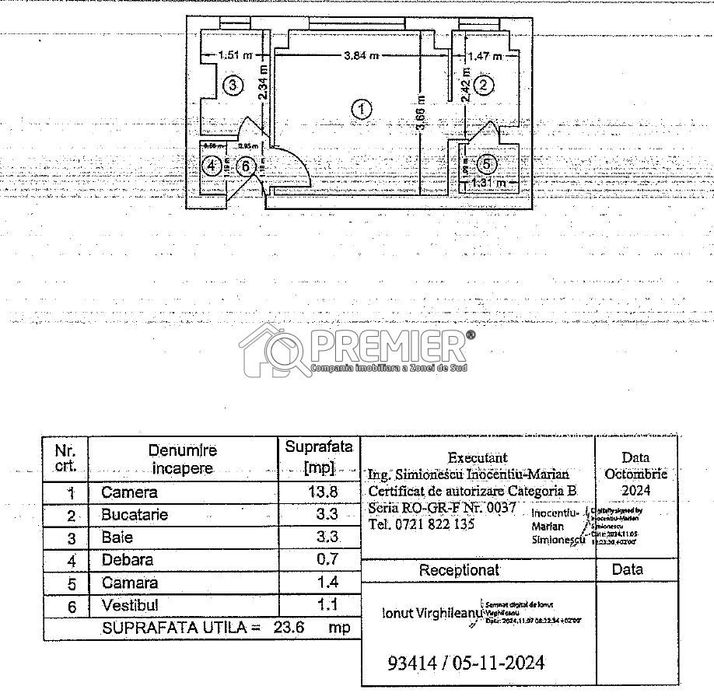 Garsoniera 23.6 mp I Parter I Str Secuilor x Bd Brancoveanu I 400