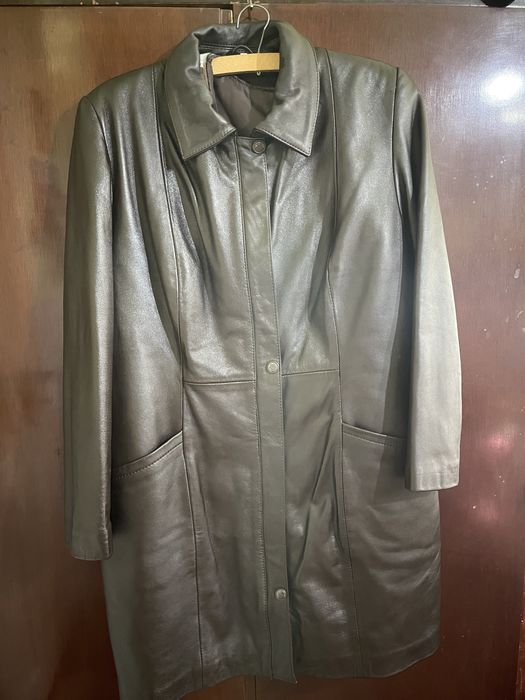 Haina de piele, marimea 54, maro