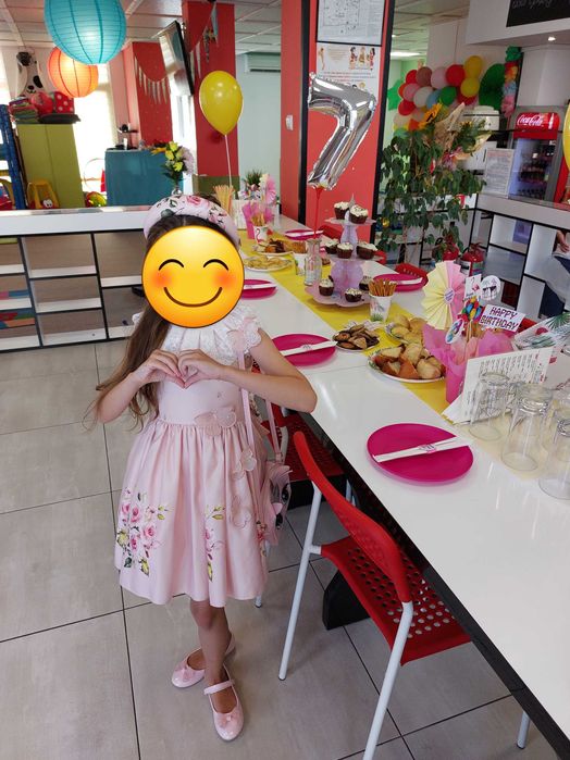 Детска рокля Junona р-р 116 см + диадема Junona