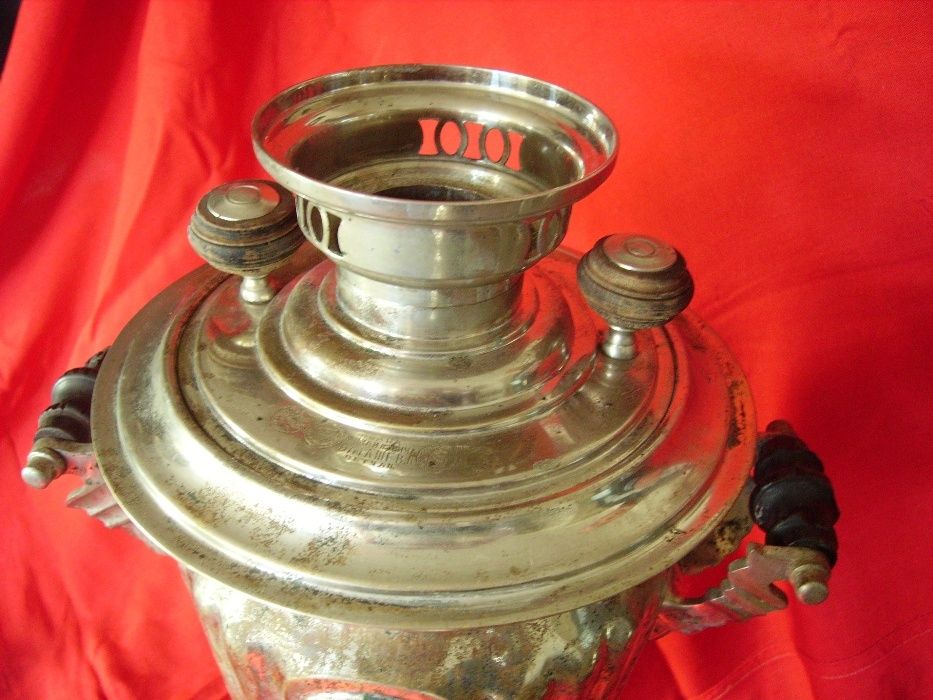 Стар имперски- Тулски самовар на въглища,мед. везна