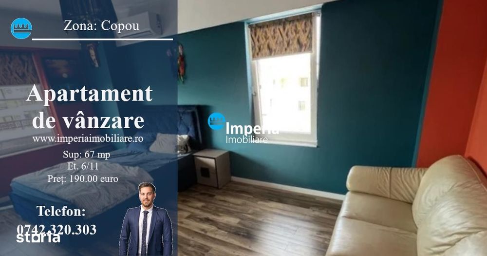 Apartament 2 cam, decomandat, de vanzare in zona Copou - Aleea Sadovea — fotografia 1