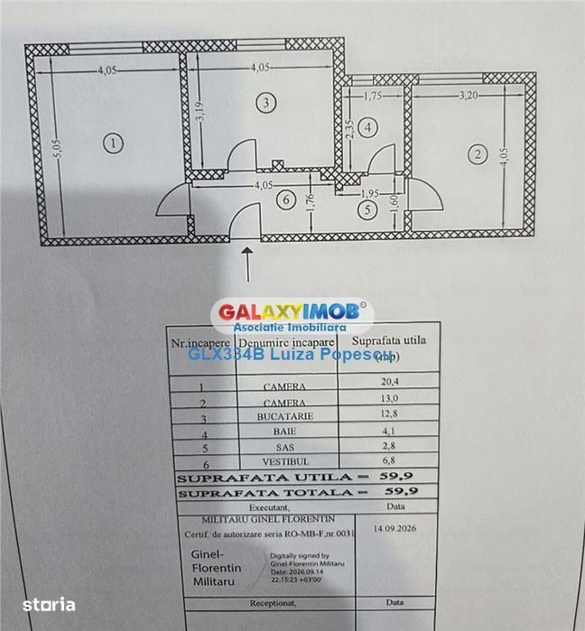 Apartament 2 camere 13 SEPTEMBRIE-DRUMUL SARII centrala proprie