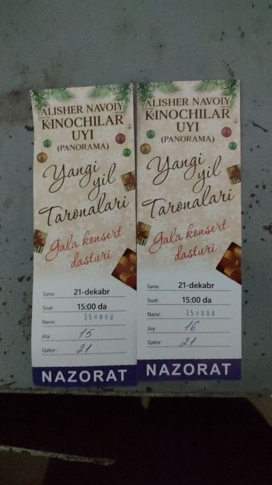 Bayram gala kansertiga bilet sotiladi