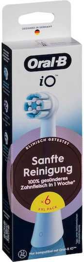 Rezerve periuta de dinti electrica Oral-B iO Gentle Care, compatibile doar cu seria iO, 6 buc, Alb