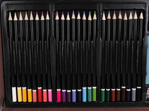 Художествен комплект за рисуване в куфар, 148 части, за деца и възрастни