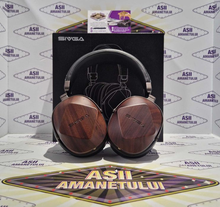 Casti Sivga Oriole Hi-Fi de tip closed-back cu design premium din lemn masiv si detalii tehnice solide, aspect excelent