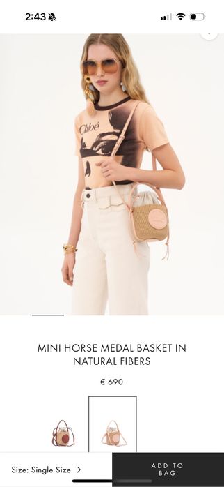 Мини чантичка кошница Chloe чанта