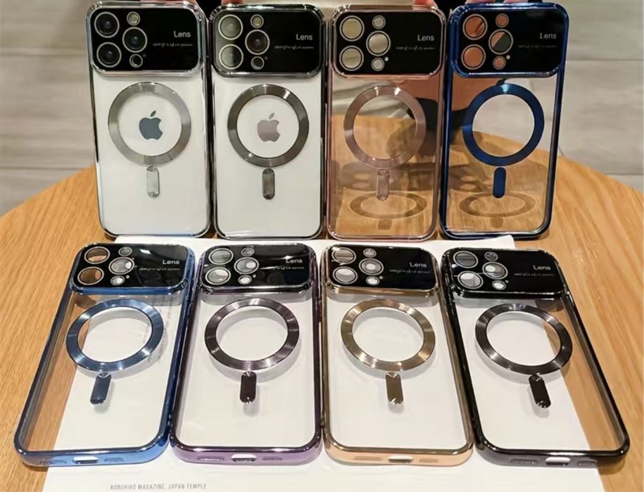 Iphone 14/15/PRO/MAX/PLUS Husa Silicon Lens Type Magsafe Camera Full