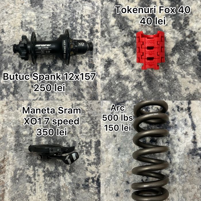 Piese bicicleta downhill/altele - pedalier, pinioane, discuri + altele