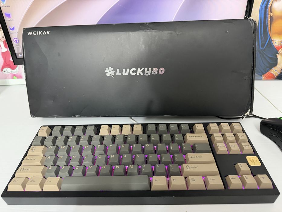 Vând tastatură mecanică Weikav Lucky80 și microfon Fifine AM8 (separat sau pachet)