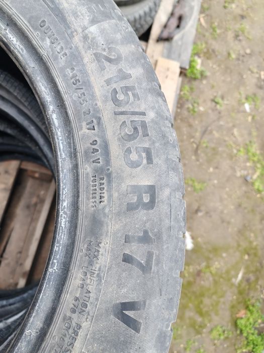4 anvelope vara 215/55/17 aproape noi 99 lei buc.