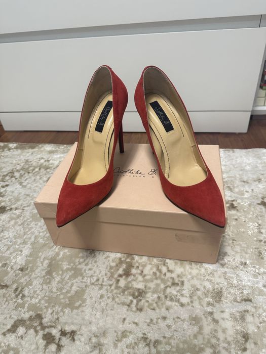 Pantofi stiletto musette 38 rosii, noi