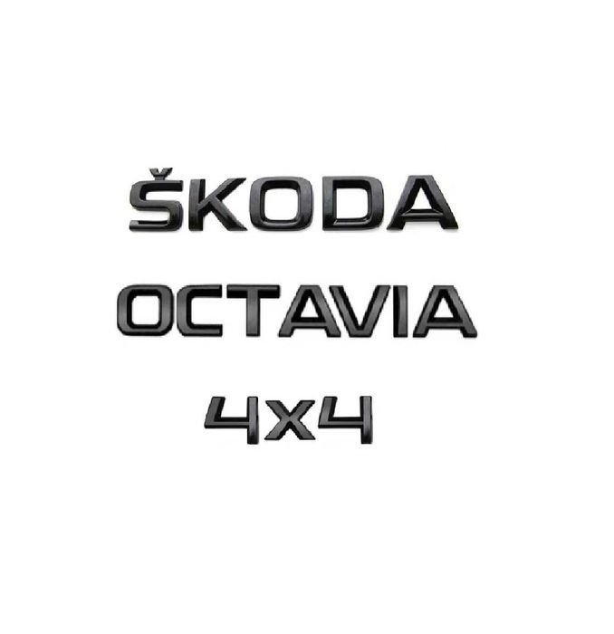 Set embleme SKODA OCTAVIA 4x4 / emblema stema sigla sticker inscriptii
