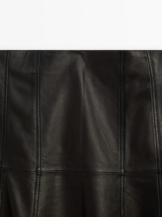 Fusta din piele Massimo dutti