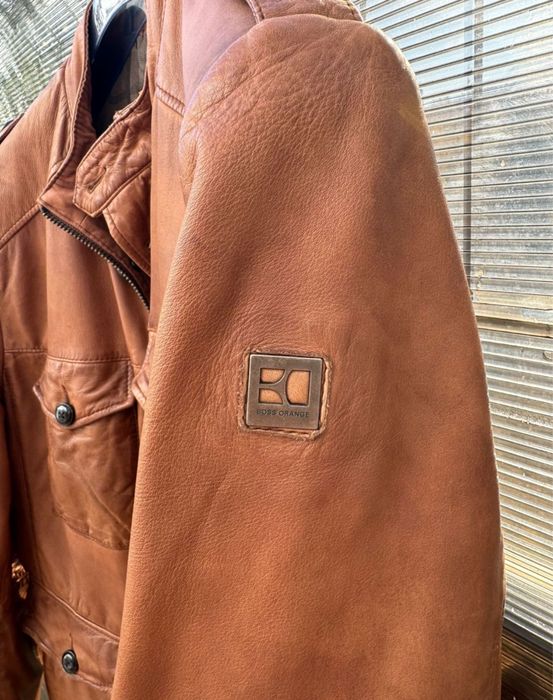Geaca piele barbati Boss Orange masura 54 IT