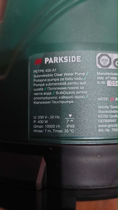 Pompă submersibilă pentru apa curata