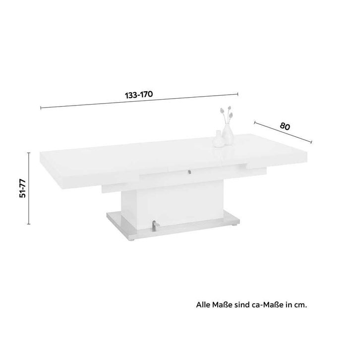 Разтегателна ХОЛНА МАСА с регулираща се височина 133-170/80/51-77см