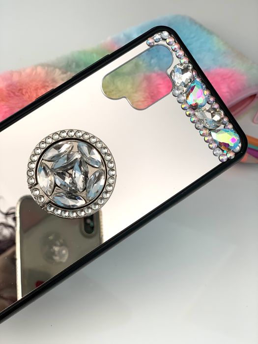 Husa oglinda cu inel + pietricele Samsung Galaxy A32 , A52, A52s , A72