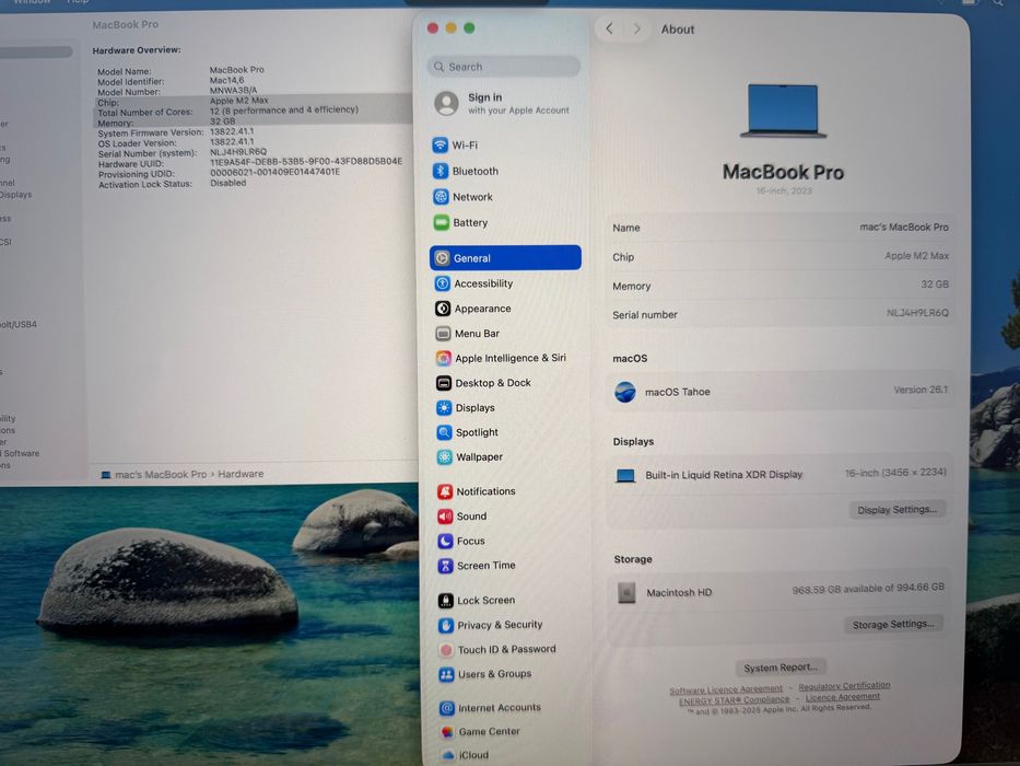 НОВ MacBook Pro 16" M2 MAX 12-Core CPU, 38- Core GPU, 32GB RAM, 1TB SSD