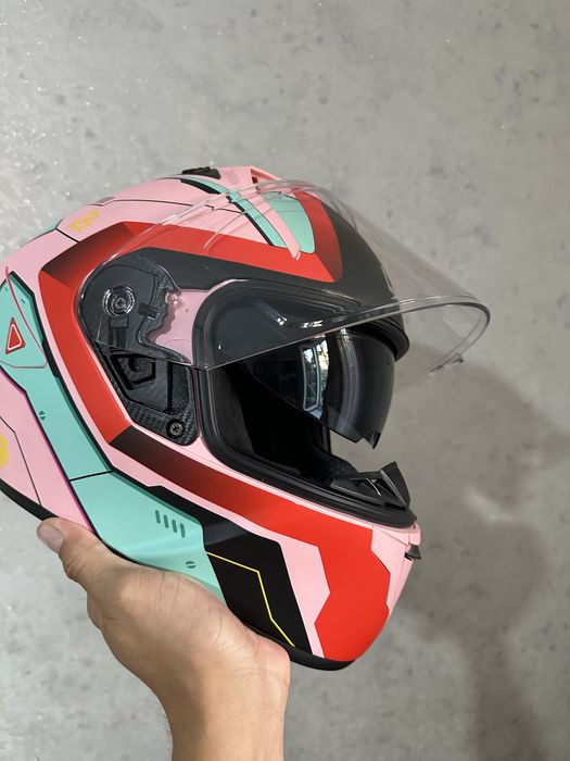 Шлем для девушек розовый shlem moto