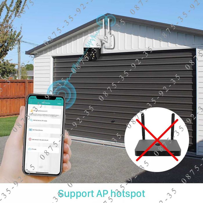 iCSee 8MP Куполна PTZ IP CAMERA WiFi Външна ВОДОУСТОЙЧИВА камера Wi-Fi