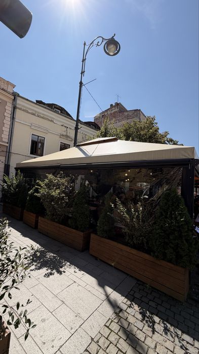 Vand terasa structura metalica