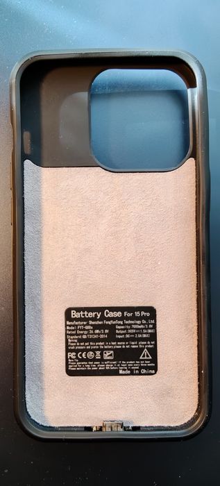 Husa cu acumulator+husa carbon cu magsafe iPhone 15 Pro