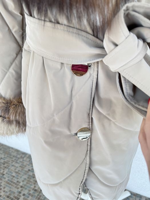 Geaca cu blana naturala de vulpe