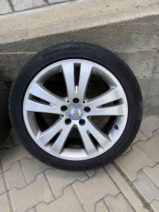 Продавам оригинални алуминиеви джанти Mercedes-Benz 17” с гуми Continental