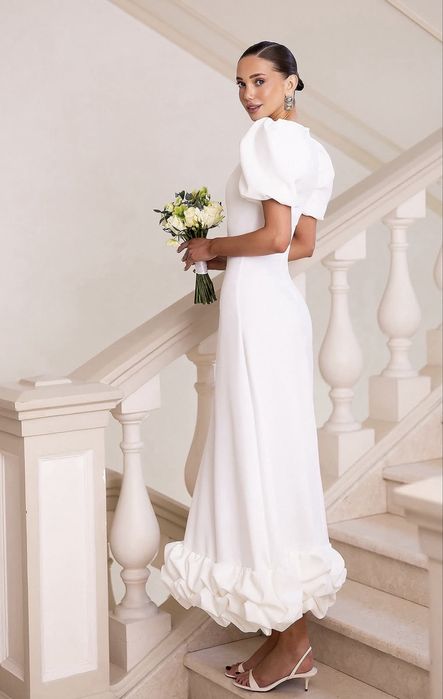 Rochie albă de cununia civilă