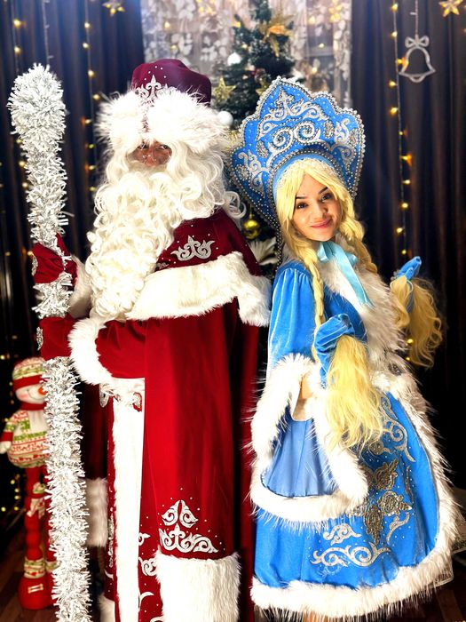 Qorbobo va qorqiz kiyim Дед мороз и снегурочка Продается !