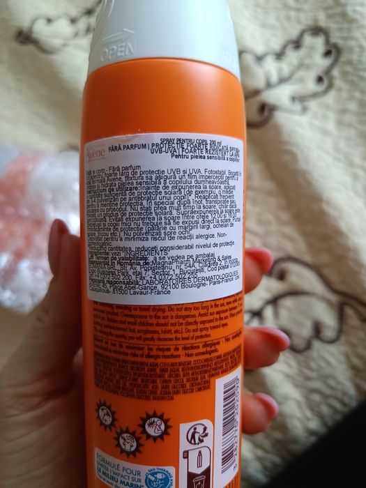 Spray fata și corp pentru copii, Avene 200ml, SPF 50+