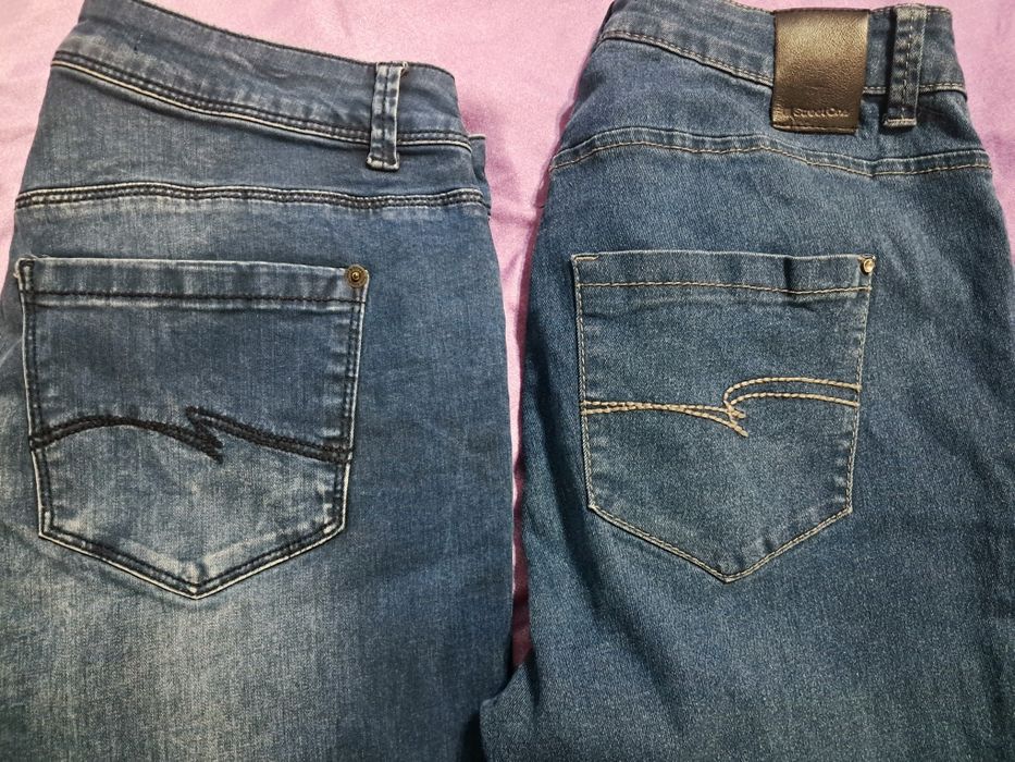 Lot 2 perechi blugi damă Street One, impecabili: casual și slim, lung