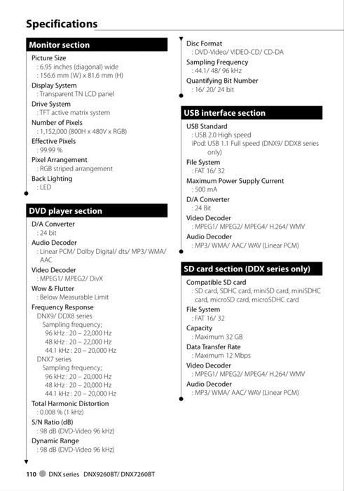 Navigatie Kenwood DDX8026BT multimedia DVD player 2DIN