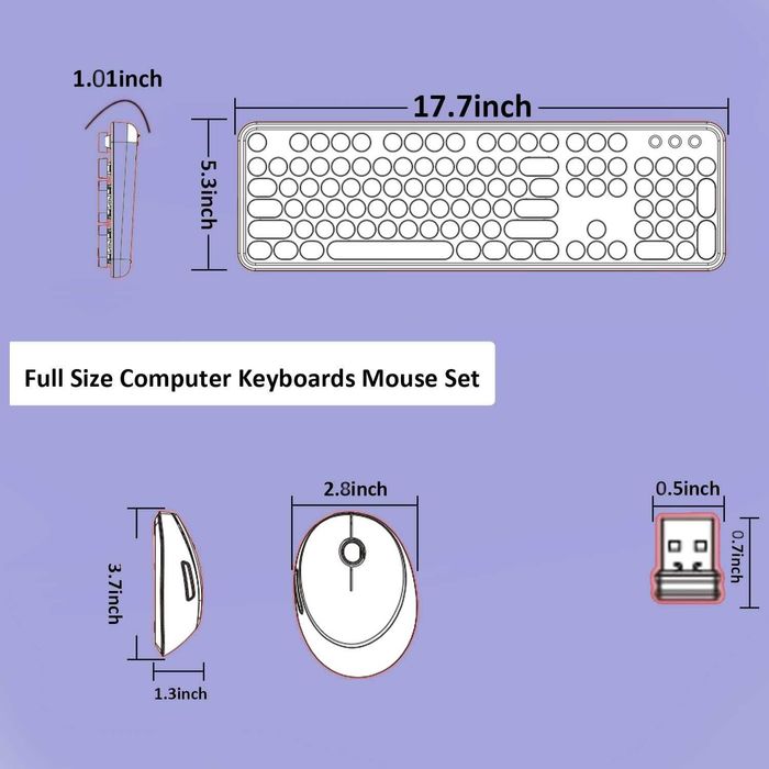 Комплект от компютърна клавиатура и мишка- безжични