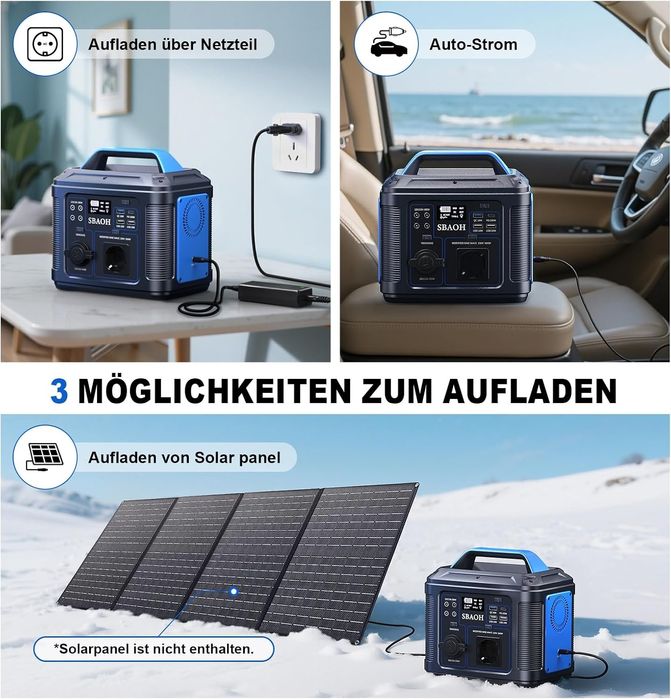 Намален 50% - Преносима Захранваща Станция SBAOH 300W/296Wh – Соларен