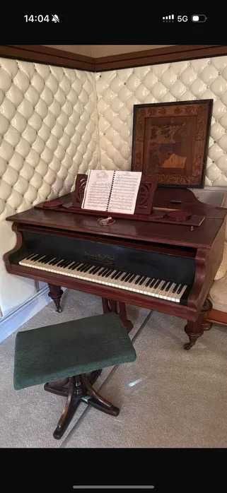 Mobilier antic complet + pian cu coadă Gebrüder Stingl, cca. 1900