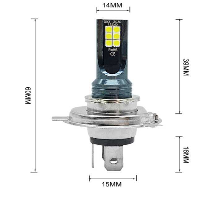 2 броя H4  LED Светлини за мъгла LED Bulbs 12000LM 12V 6000K