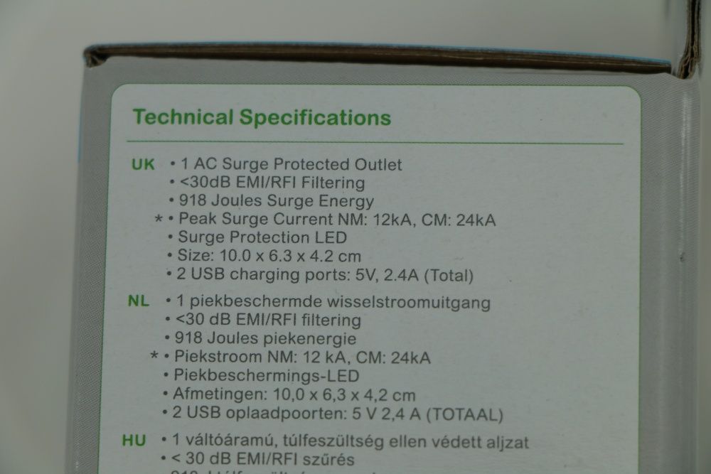 Предпазител, контакт от пренапрежение 2x USB, 2 модела, Германия