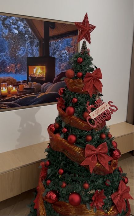 Новогодняя Ёлка с игрушками, складная