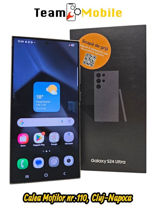 Samsung Galaxy S24 Ultra 512 GB Titanium Black Impecabil