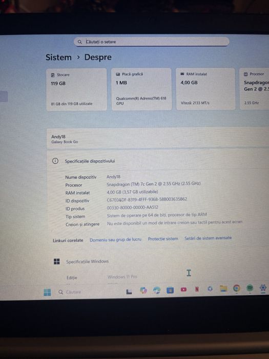 Samsung  laptop slim gri new